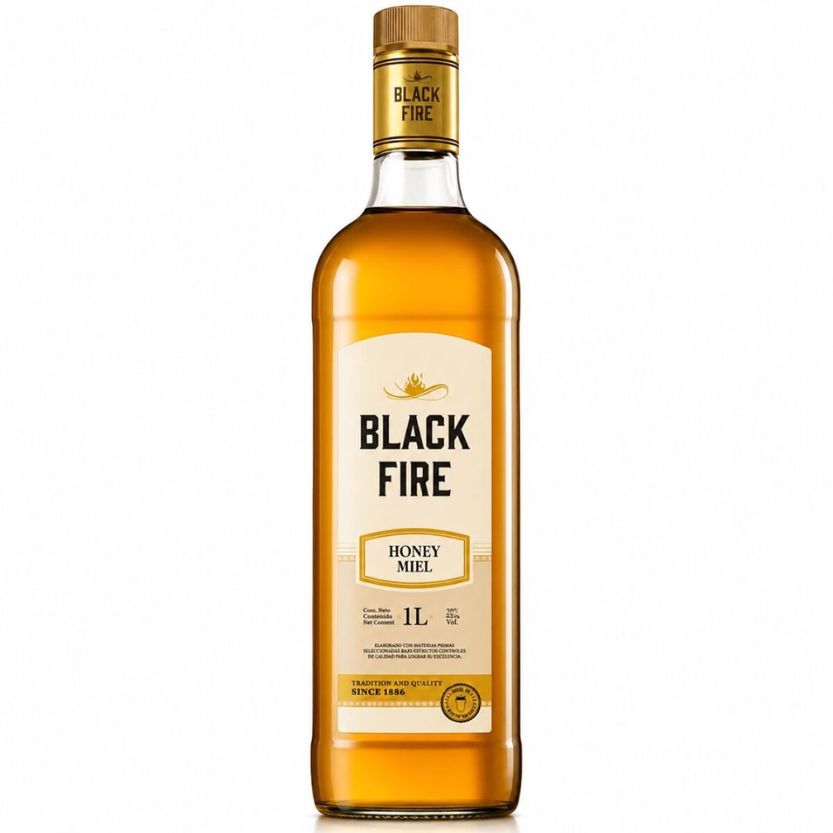 WHISKY BLACK FIRE 1L CON MIEL 