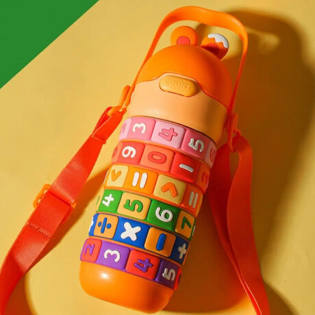 Botella infantil didáctica matemática Naranja