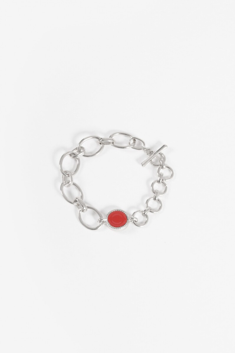 Pulsera eslabones - plateado 