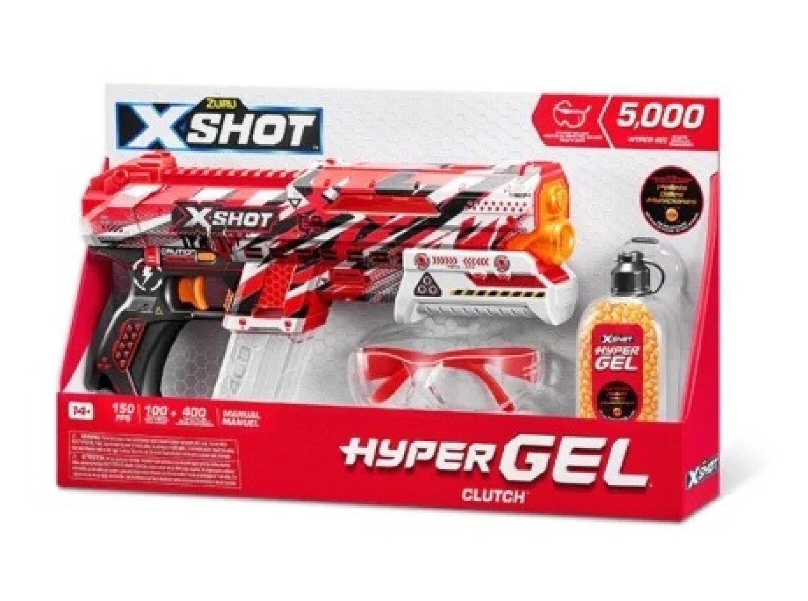 Pistola X - Shot. Hyper Gel Clutch. Con 5000 Pellets 