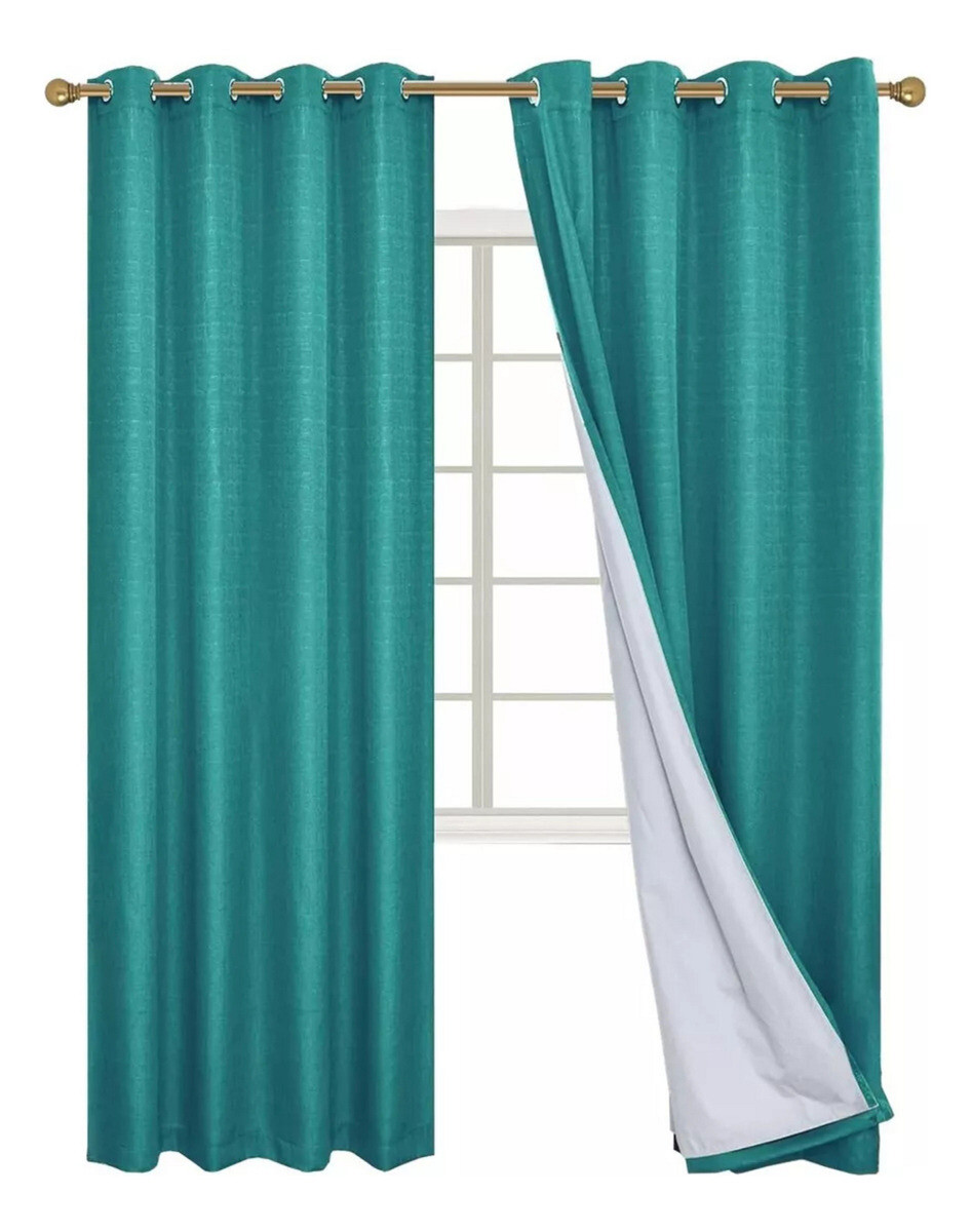 Cortinas Blackout 2 Paños 220cm X 140cm Satinado Calidad 