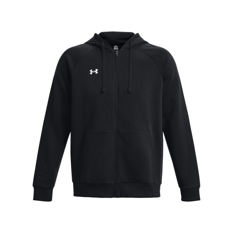 UA Rival Fleece FZ Hoodie-GRY BLK-001