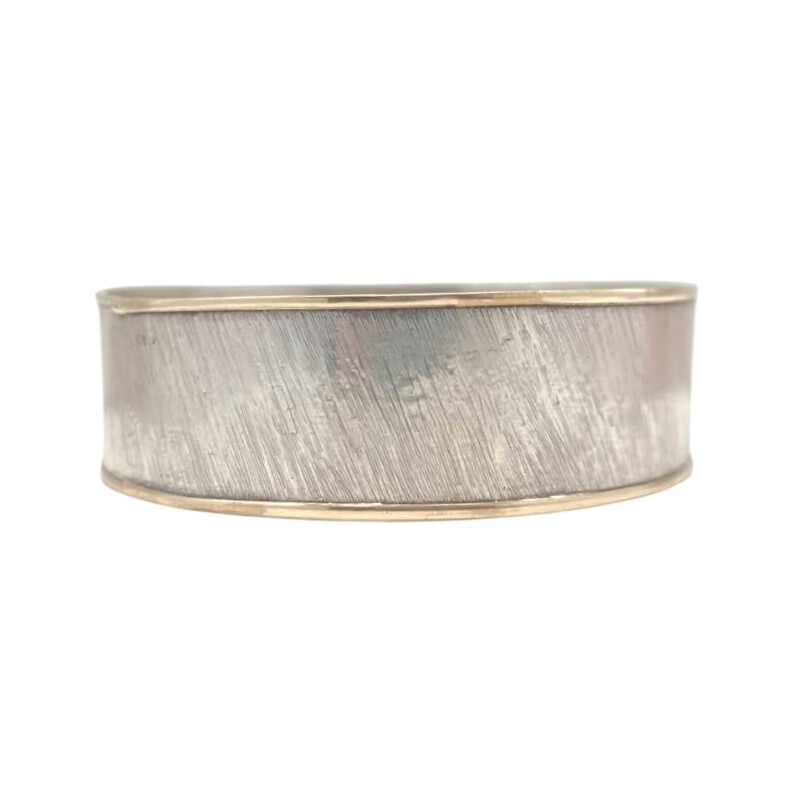 Esclava rayada con borde ancha-Plata y Oro-Sin piedra-ES5011 sinpiedra