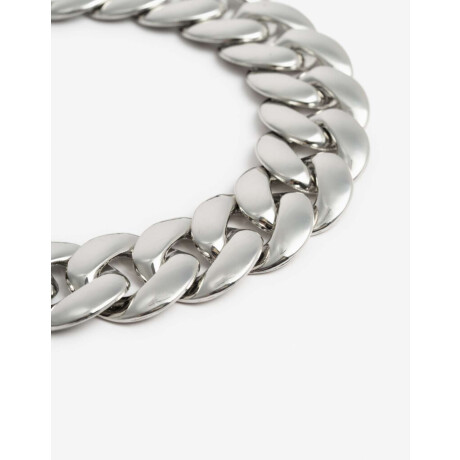 Collar Corto Cadena Bold Plateado Rodio