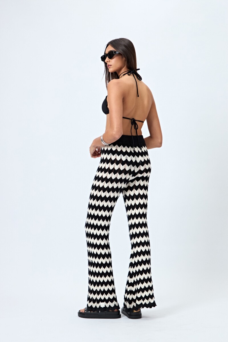 PANTALON AMBRA Negro/Crudo