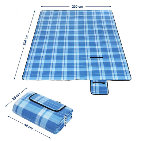 Manta Estera 2x2mt Aislante Térmico Camping Picnic Azul