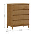 FINESTRA- COMODA PRATA 4 CAJONES 2801-F FREIJO FINESTRA- COMODA PRATA 4 CAJONES 2801-F FREIJO