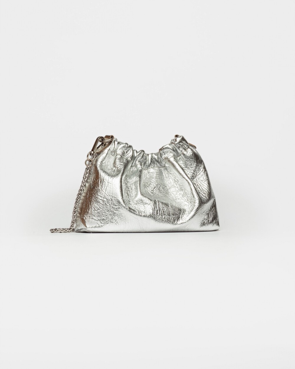 Mini bag Gina en cuero arrugado Metalizado
