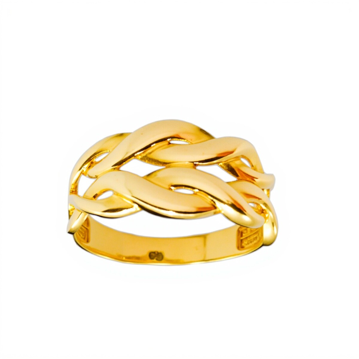 Anillo Trenzado-Oro bajo-Sin Piedra-AN8175 - sinpiedra 