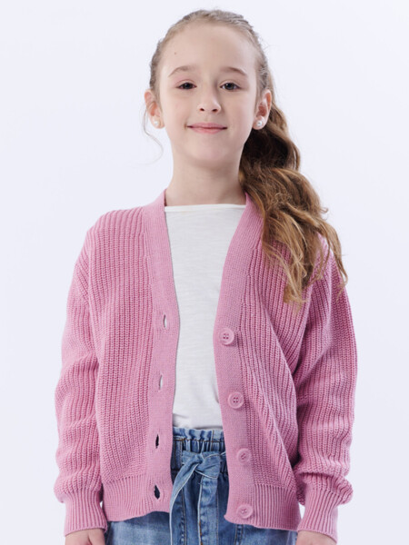 Cardigan Punto Rosa