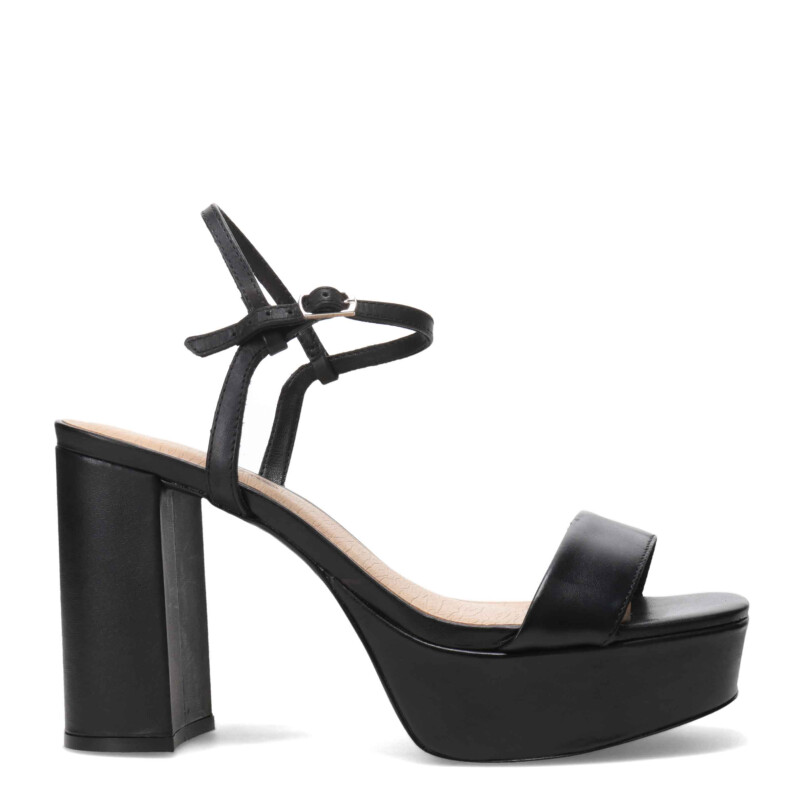 Sandalia de Mujer Bottero taco alto y plataforma Negro