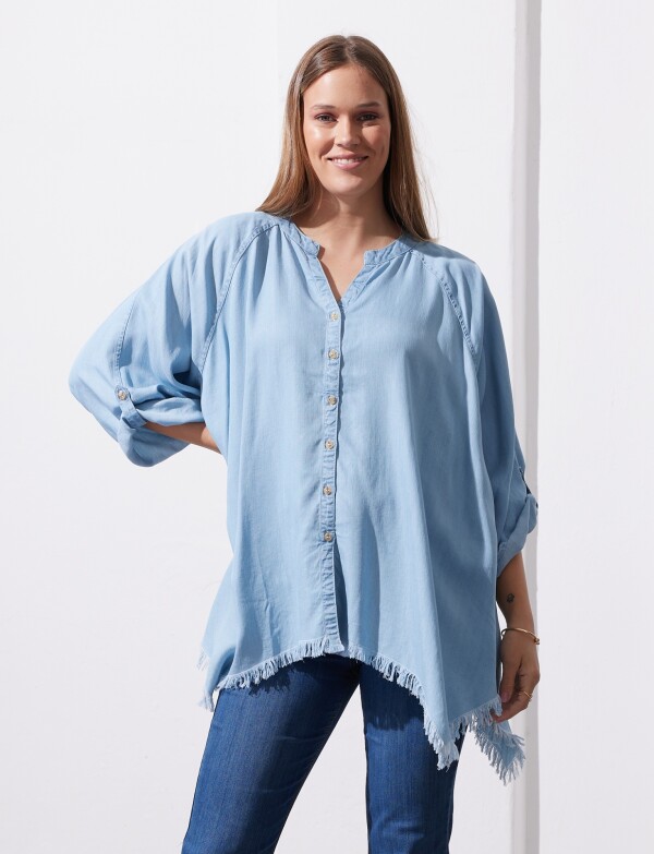 Camisa Oversize Tencel JEAN CLARO