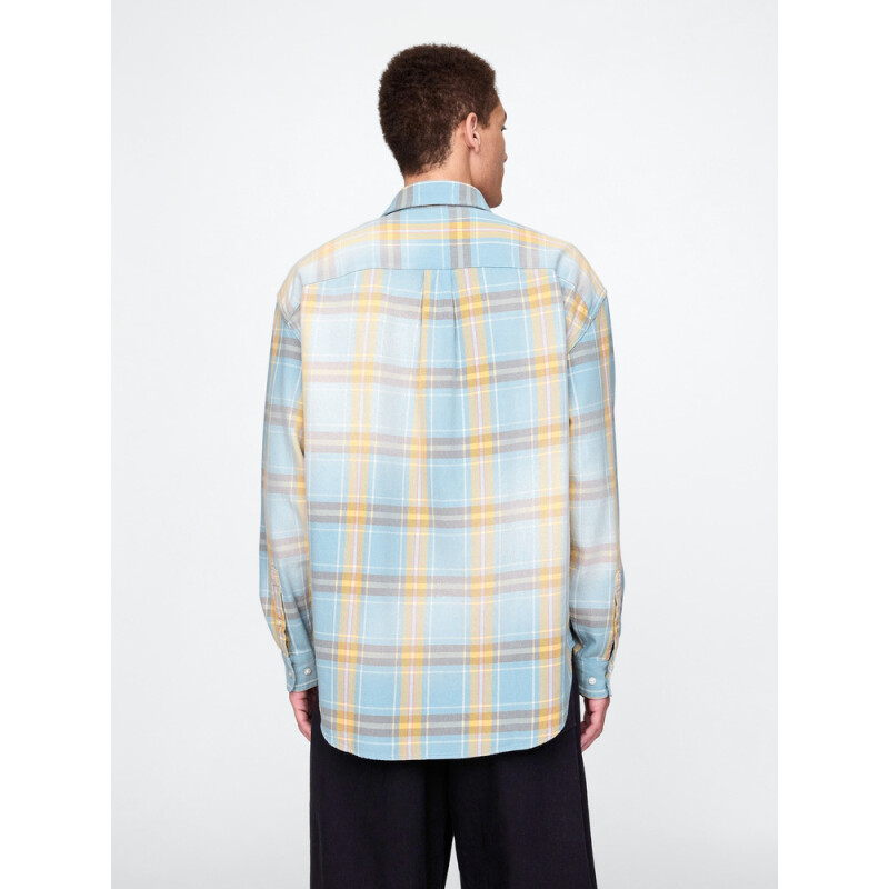 ULTRASOFT SUNWASHED TWILL BIG SHIRT BLUE SUEDE