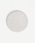 Mesa Saura redonda de exterior de terrazzo blanco Ø 70 cm