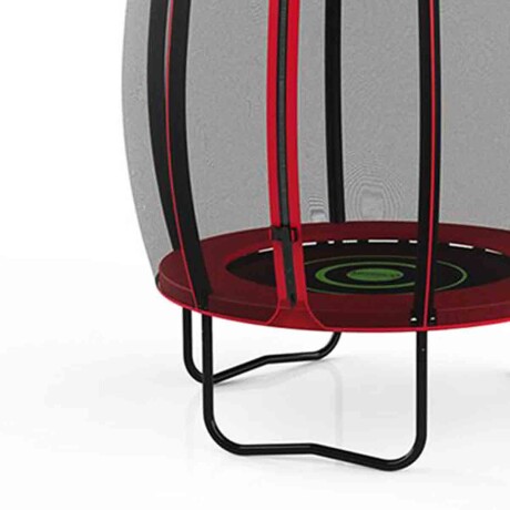 Cama Elástica 106cm Con Red Ovalada Trampolín Calidad Rojo