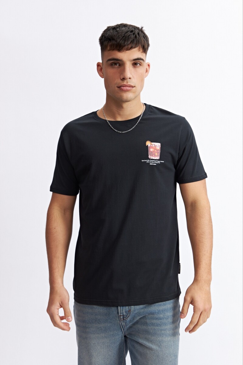REMERA NEGRONI - NEGRO 