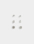 Aros Sets Con strass Set De Aros Con Strass - Plateado