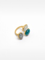 Anillo Efecto Piedra multicolor