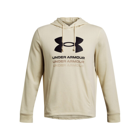 UA Rival Terry Graphic Hood-BLU BRN-273