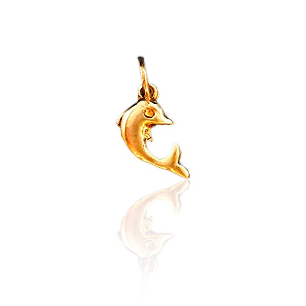 Dije Delfín-Oro bajo-Sin piedra-CP8521 Sinpiedra