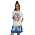 Remera de Mujer Adidas Graphic X Farm Rio Blanco - Azul