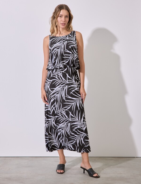 Vestido Maxi Print NEGRO/MULTI