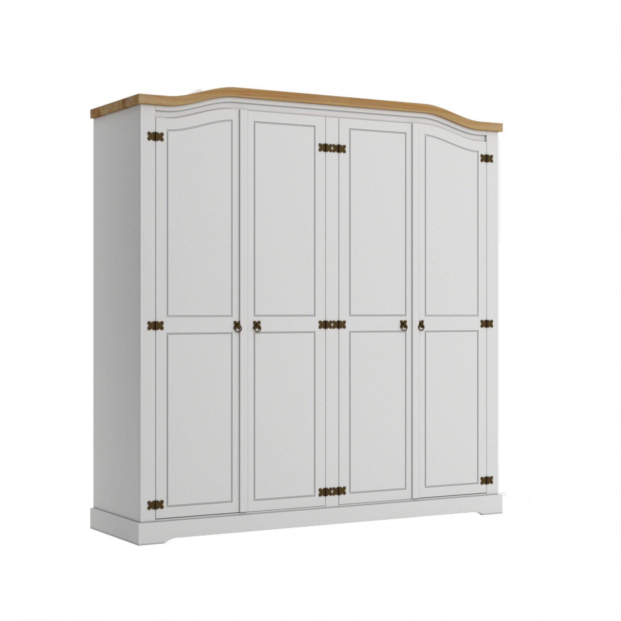 Ropero Curvo 4 Puertas Linea Mexicana Blanco — Rustico Hogar