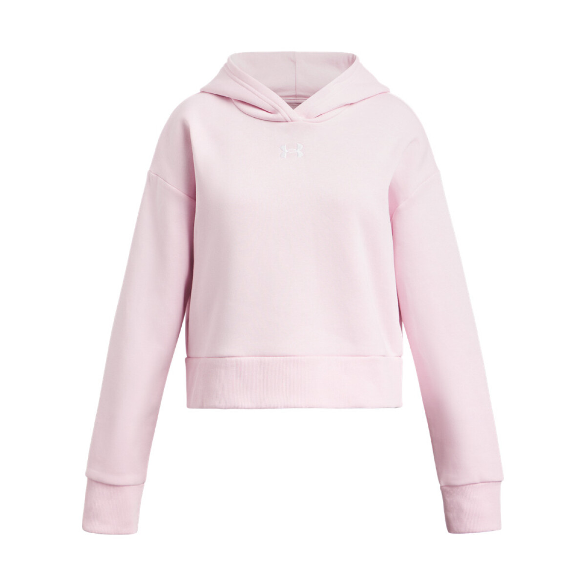 UA Rival Fleece Crop Hoodie-PNK - PNK-647 