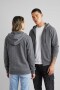 Campera deportiva clásica con capucha - UNISEX Gris melange oscuro