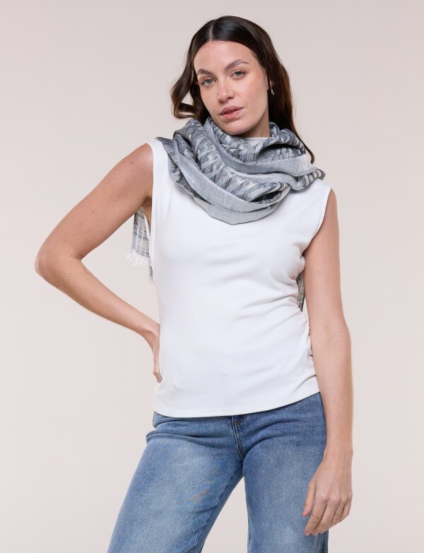 Pashmina Noche PLATEADO