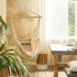 Sillón Colgante Hamaca Paraguaya de Jardín con Almohadones Color Beige Sillón Colgante Hamaca Paraguaya de Jardín con Almohadones Color Beige