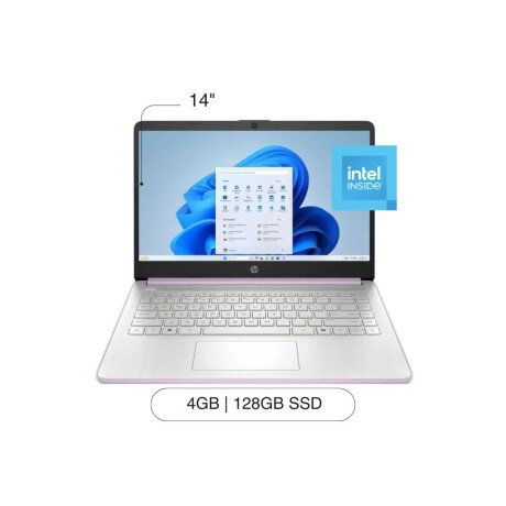 Notebook HP 14-DQ6104DX 14' HD 128GB /4GB RAM Intel N150 W11 - Honey Lavender Notebook HP 14-DQ6104DX 14' HD 128GB /4GB RAM Intel N150 W11 - Honey Lavender