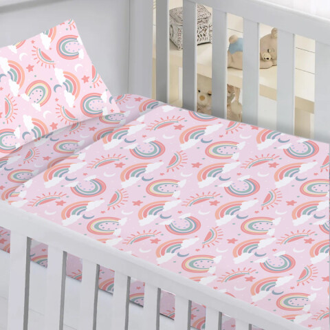 Juego De Sábanas Para Cuna Bebé Estampado Home Class ARCOIRIS 1