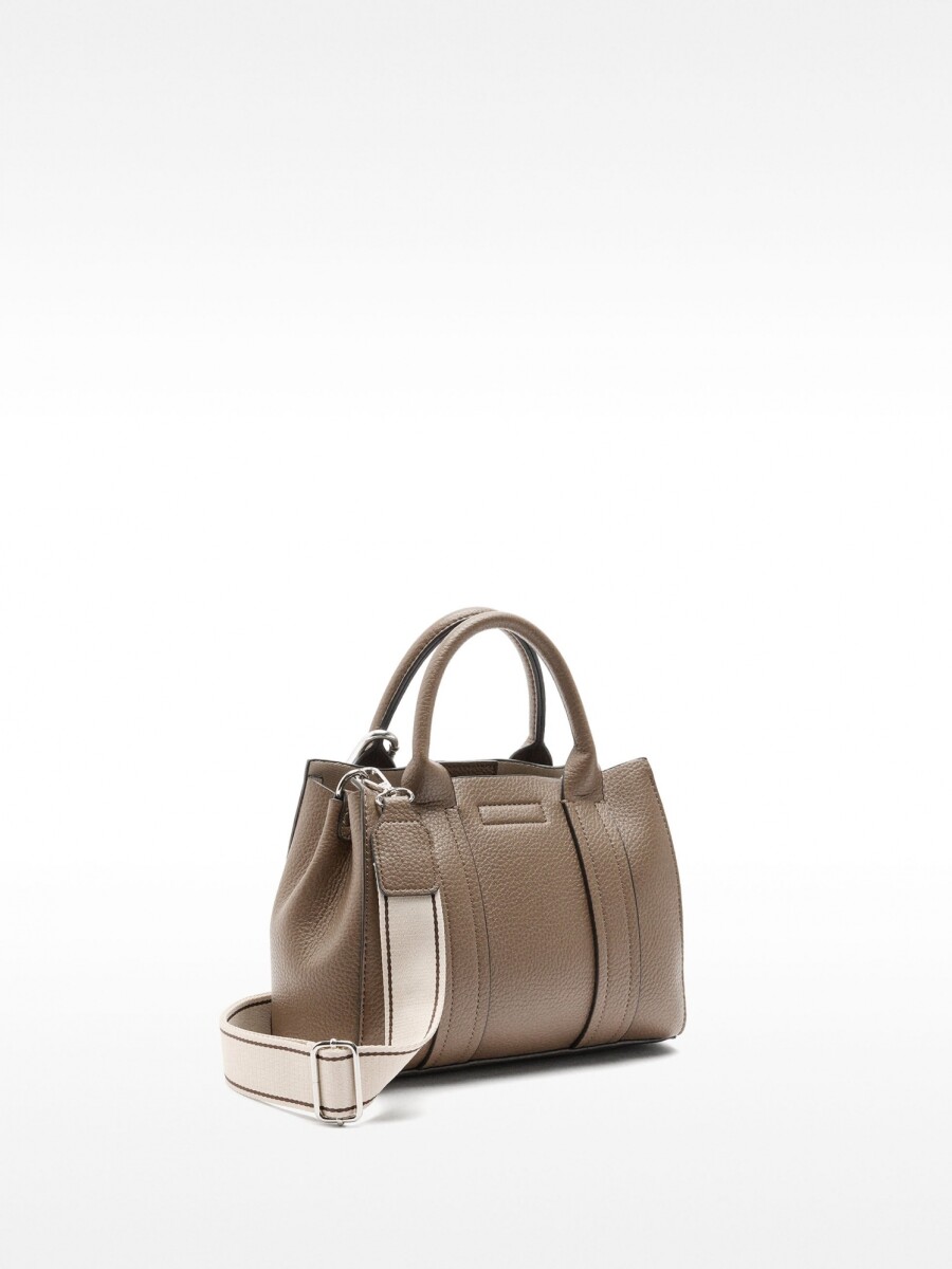 Bolso Tote Con Colgante S taupe
