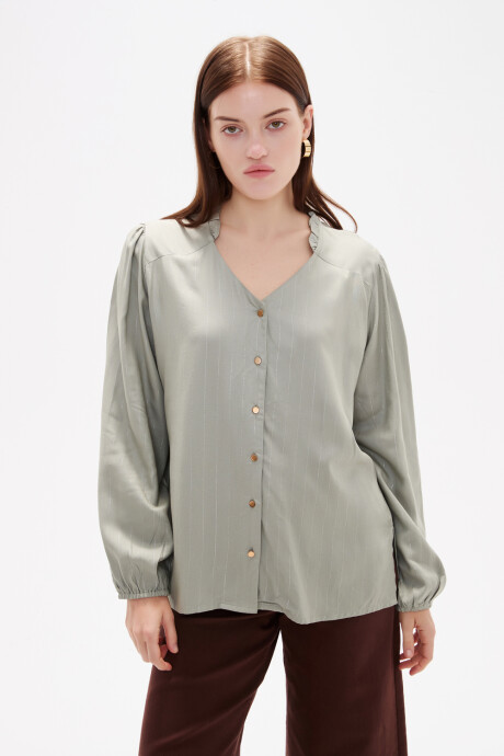 Camisa Blova Verde Azulado