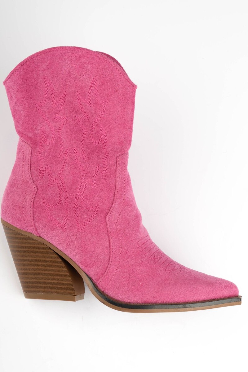 Bota Texana bordada Fucsia