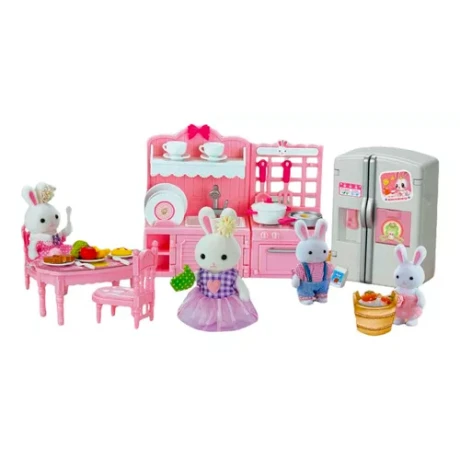 Playset Bay Dreamy Conejos con Accesorios de Cocina 001