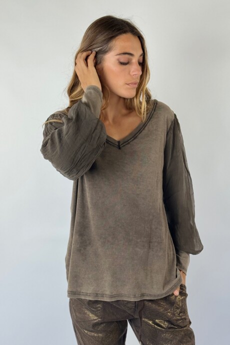BLUSA DERYA Marron