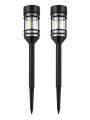 LÁMPARA SOLAR PARA JARDIN SET X 2 NEGRO