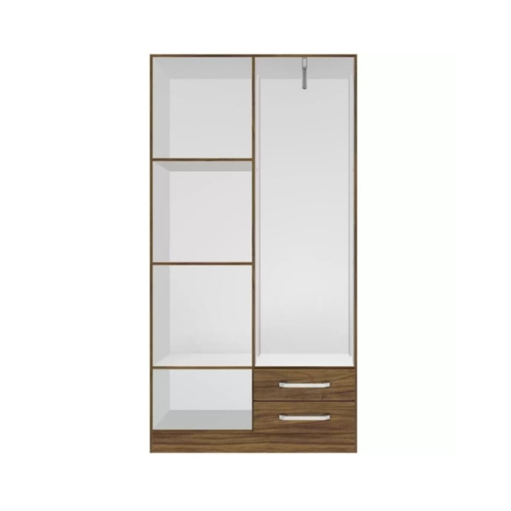 ROPERO ZANZINI POP 4 PUERTAS 2C NOGAL MATE TEXTURIZADO Unica