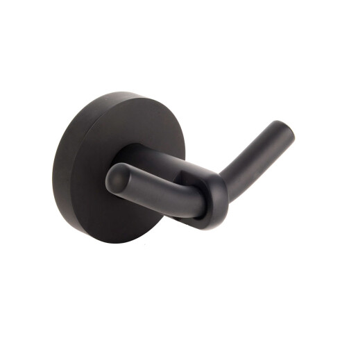 PERCHA BAÑO METAL MODENA NEGRO MATE DE PARED SIMPLE NEGRO