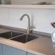 GRIFERIA GRIFO COCINA MESADA BRUSH NICKEL LINEA LISBOA GRIS-BRUSHED NICKEL