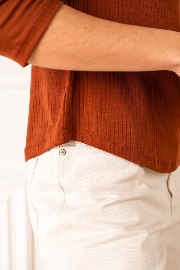 Remera Morley 3/4 Ocre
