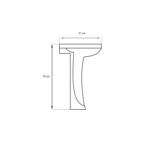 PEDESTAL PARA LAVATORIO GERANIOS BLANCO BRILLO LOZA 000