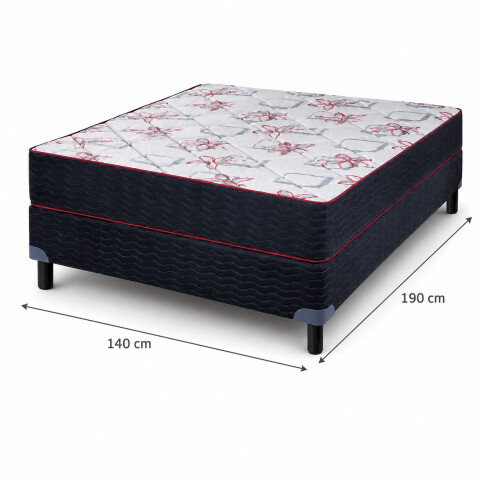 Conjunto Sommier TERMINUS - 2 Plazas 140 x 190 x 18 - Hasta 120kg Conjunto Sommier TERMINUS - 2 Plazas 140 x 190 x 18 - Hasta 120kg