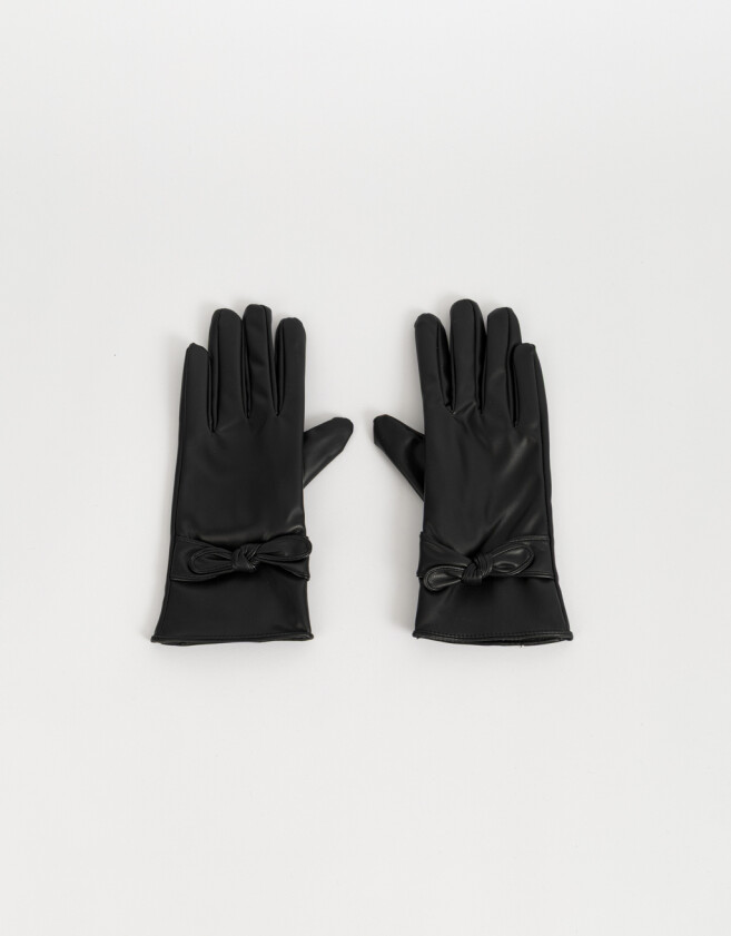 Guantes Varios Noche Guantes Con Moño - Negro