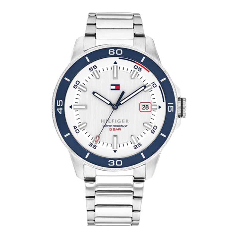 Reloj Tommy Hilfiger 1792227 para hombre con correa de acero Plateado