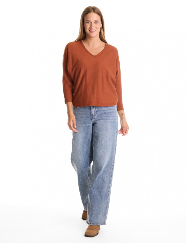 Buzo Dolman Escote V TERRACOTA