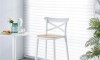 Taburete Plats - Simil Ratan Blanco