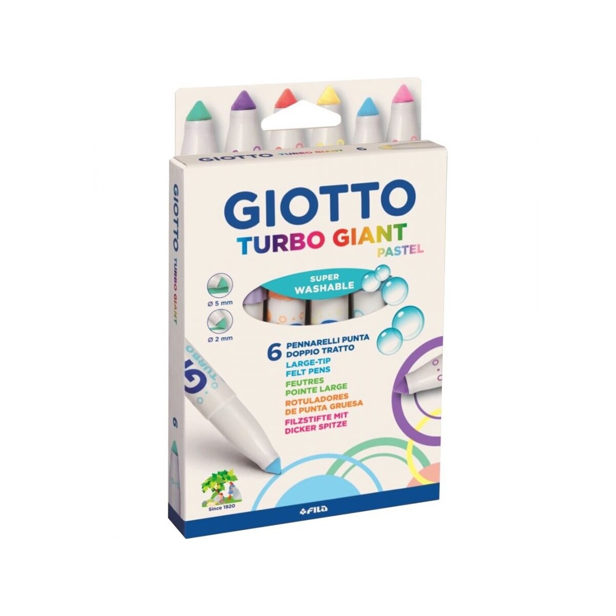 Marcadores Turbo Giant Pastel Giotto x6 